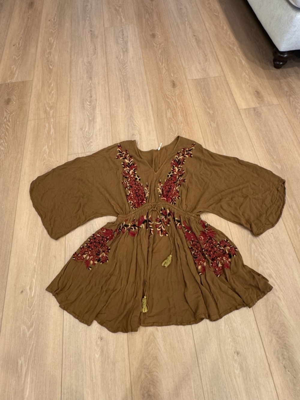 Free People Rust Brown Casual Dress - Picture 3 of 8
